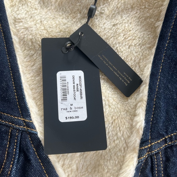 rag & bone denim waistcoat. Classic fit vest - Picture 2 of 5